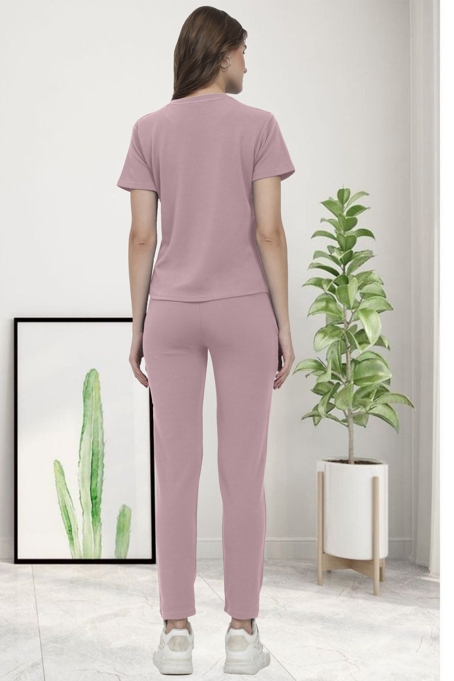 New AS Cotton Peach Tracksuit | Stylish & Comfortable Activewear in Soft Peach