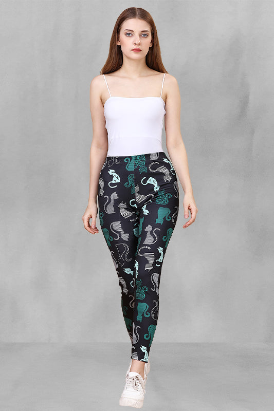Lycra 4-Way Stretch Full Leggings: Move Freely with Ultimate Comfort