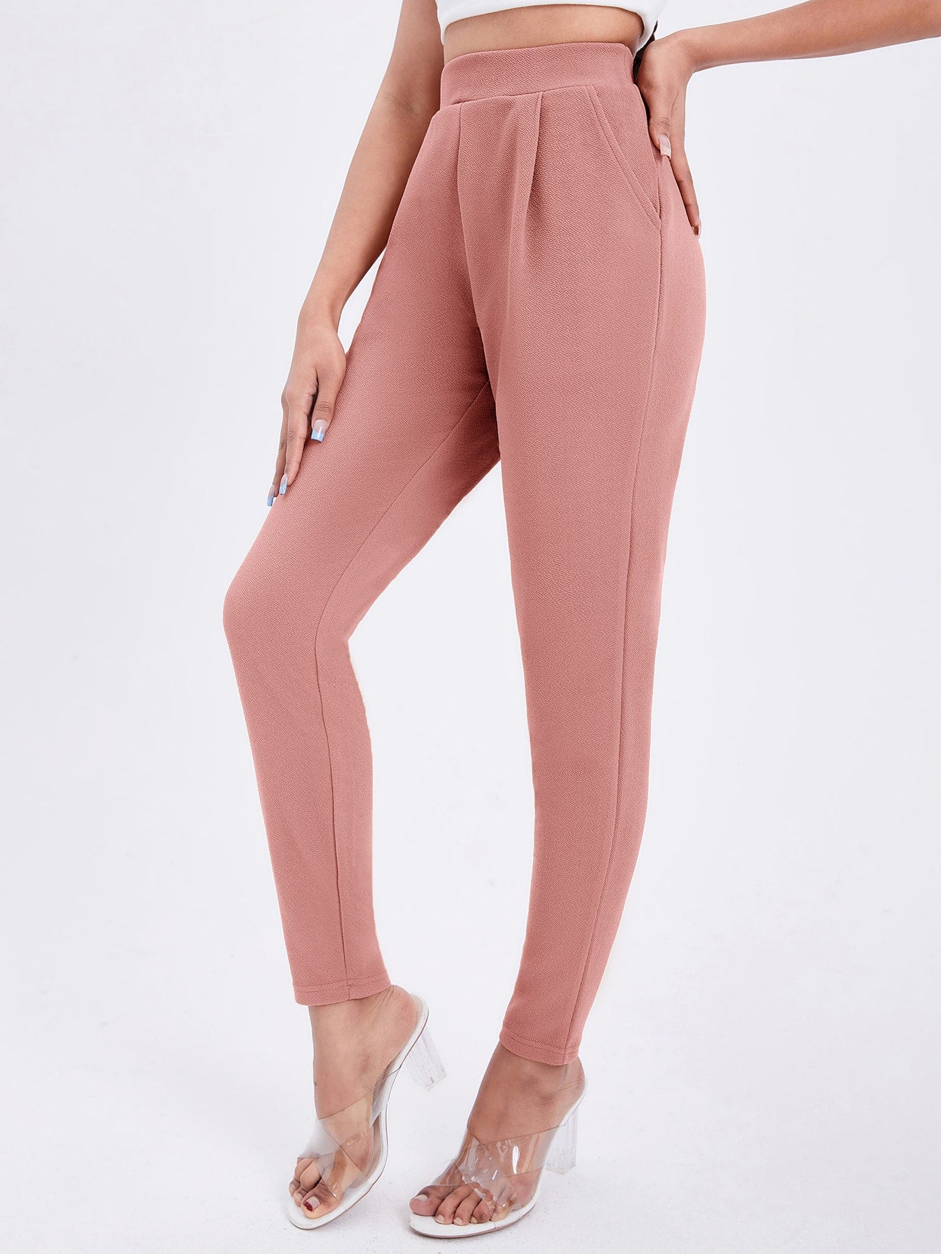 Plate Bottom Peach Palazzo Pants: Effortless Elegance with a Modern Twist