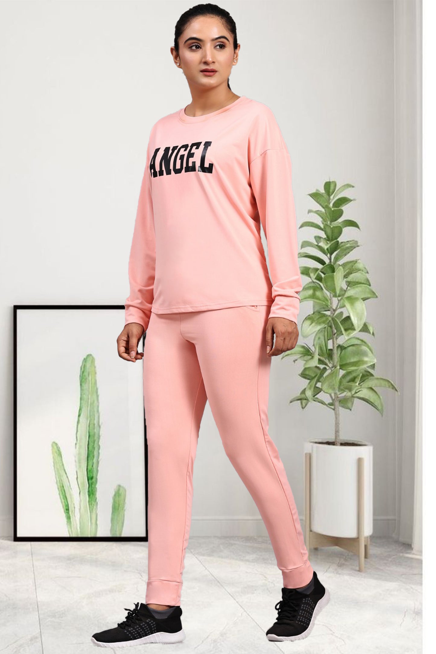 Angel Peach Tracksuit for Women | Elegant & Comfortable Activewear in Soft Peach