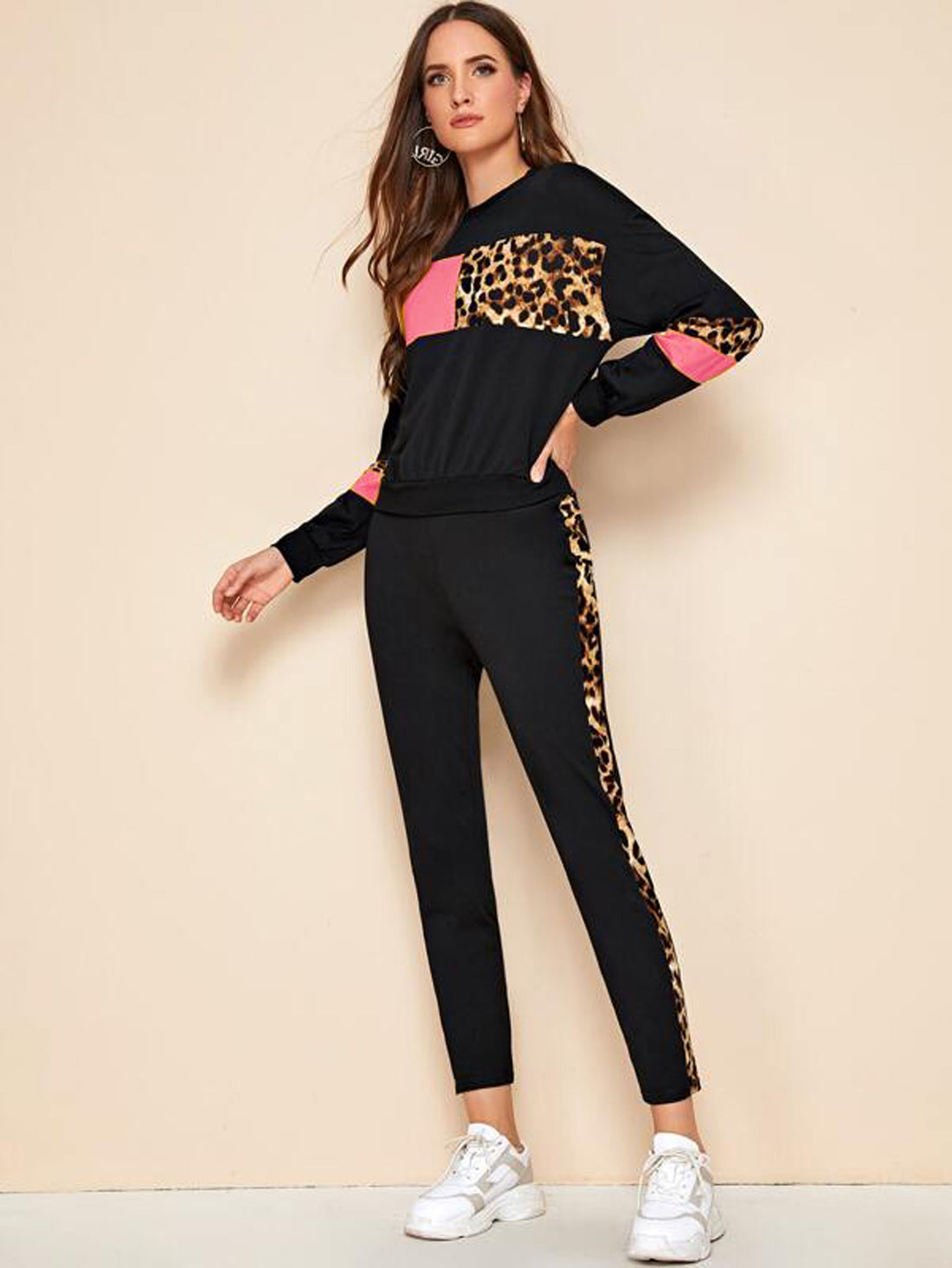 Pink Panther Chic: Women's Animal Pink Box Tracksuit - Embrace Bold Style and Comfort!