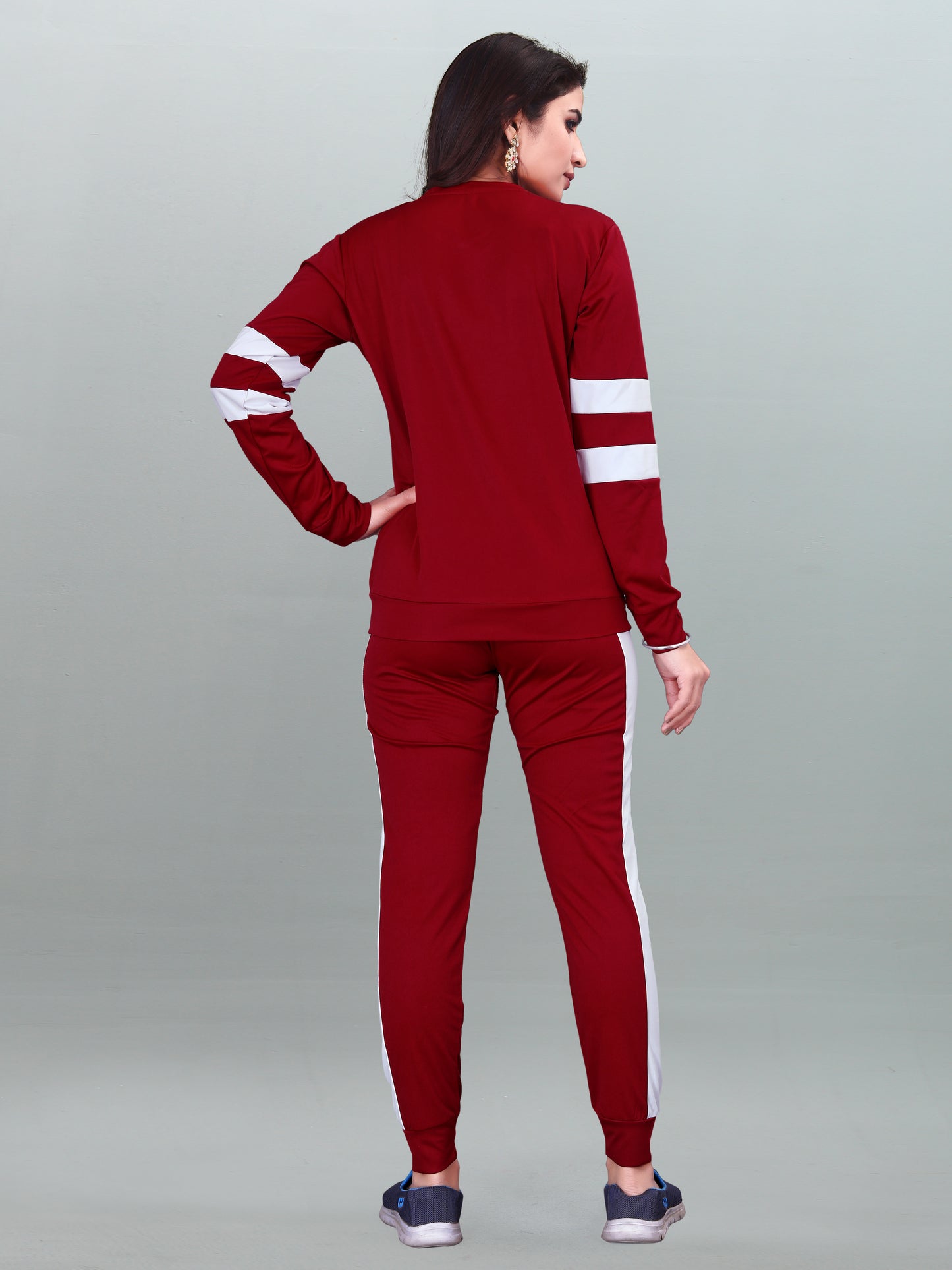 DB Women's Maroon Tracksuit: Effortless Elegance for Every Activity!