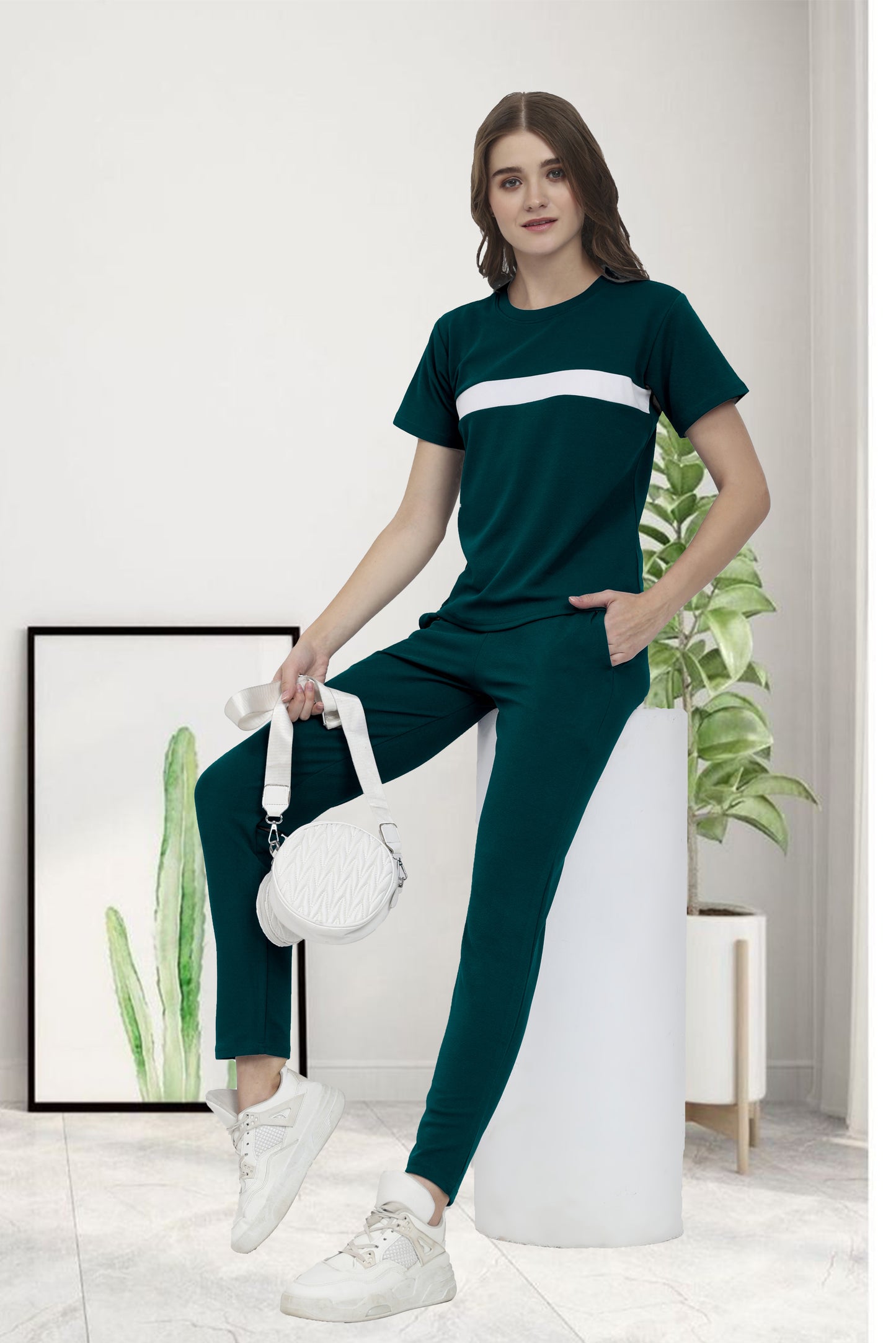 New AS Cotton Green Tracksuit | Fresh & Comfortable Activewear for Everyday Wear