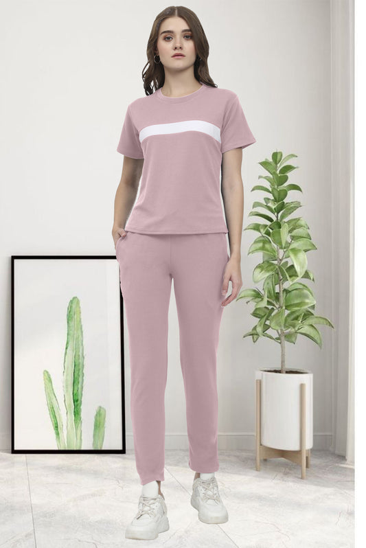 New AS Cotton Peach Tracksuit | Stylish & Comfortable Activewear in Soft Peach