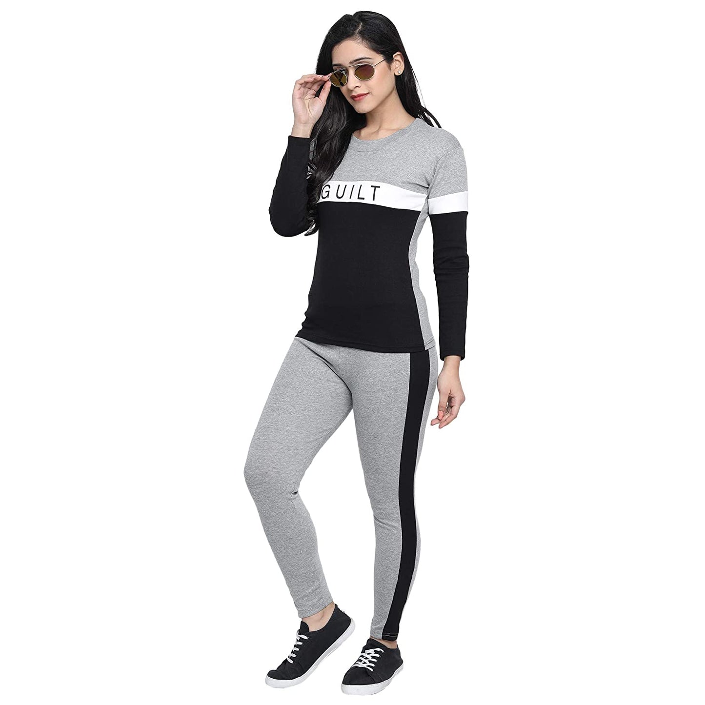 Graceful in Grey: Guilt Women's Tracksuit - Effortless Comfort and Style!