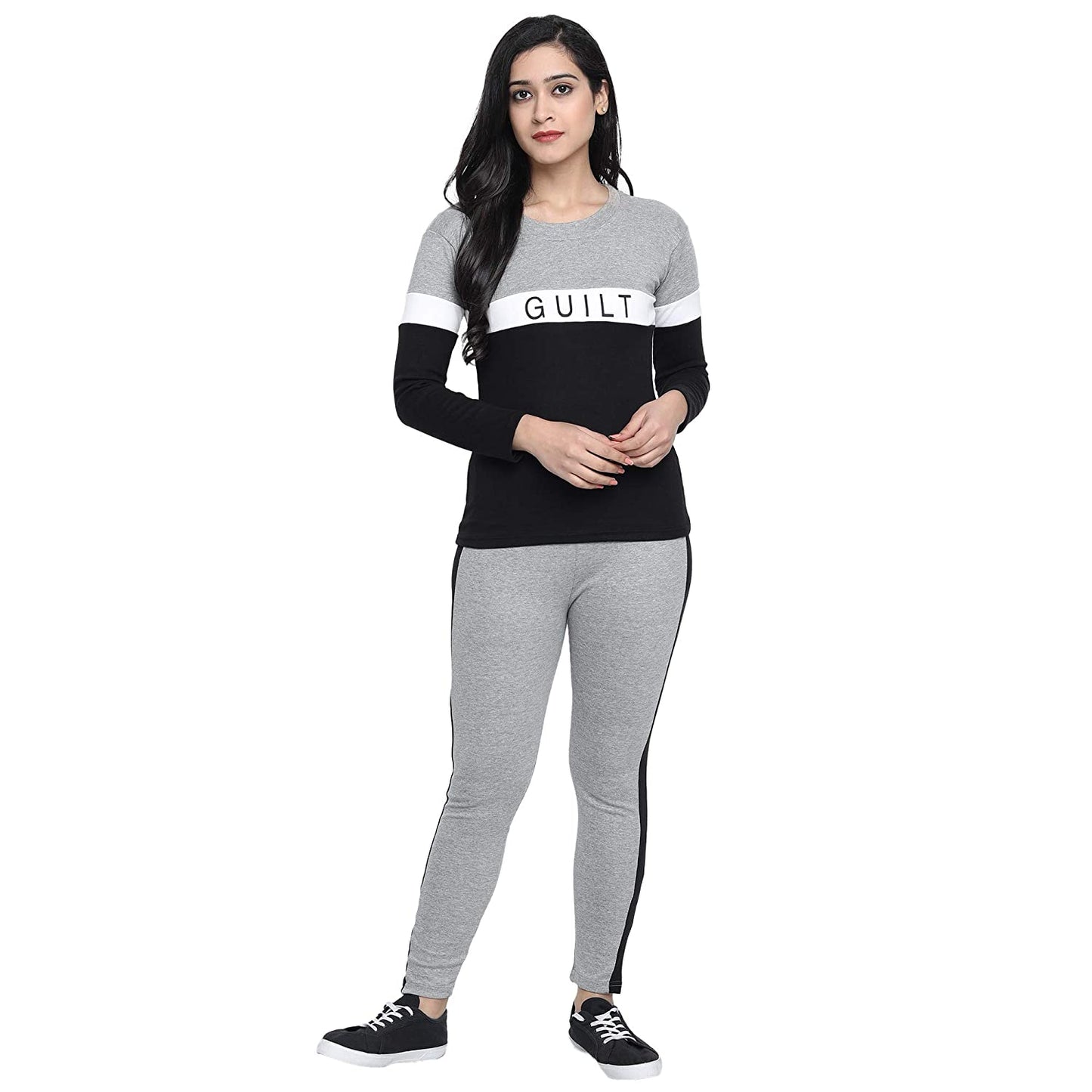 Graceful in Grey: Guilt Women's Tracksuit - Effortless Comfort and Style!