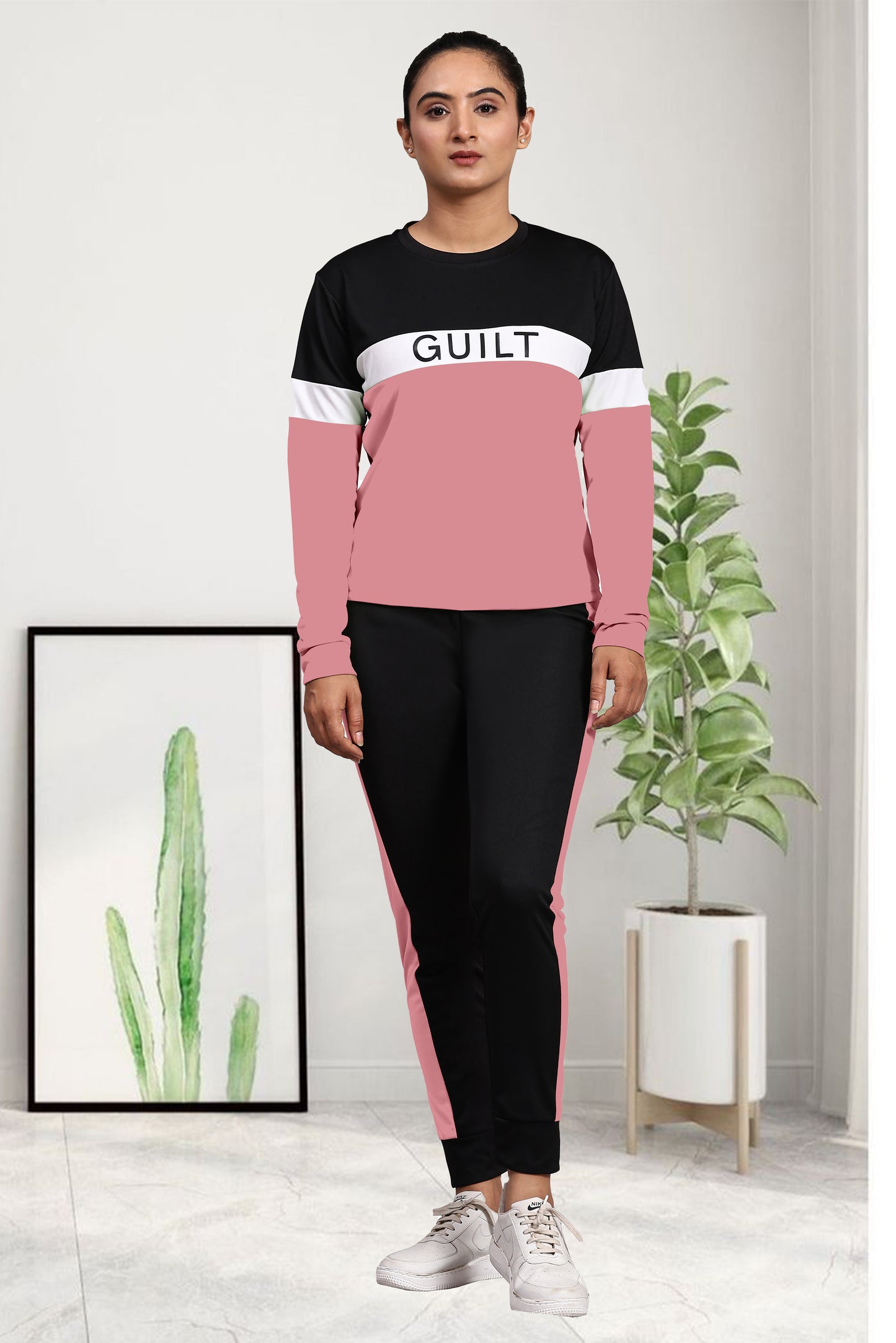 Peach Perfection: Guilt Women's Tracksuit – Embrace Effortless Elegance!