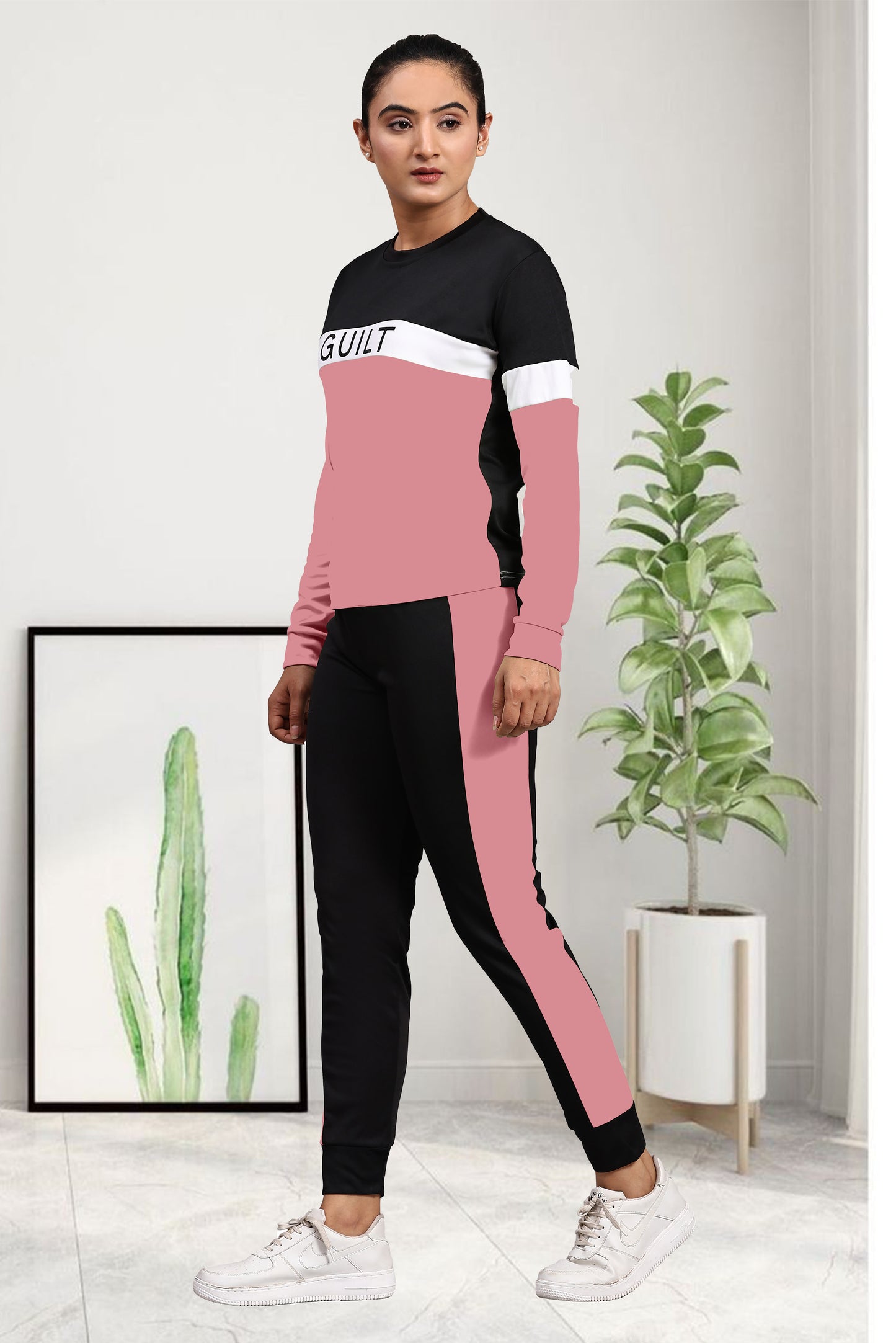 Peach Perfection: Guilt Women's Tracksuit – Embrace Effortless Elegance!