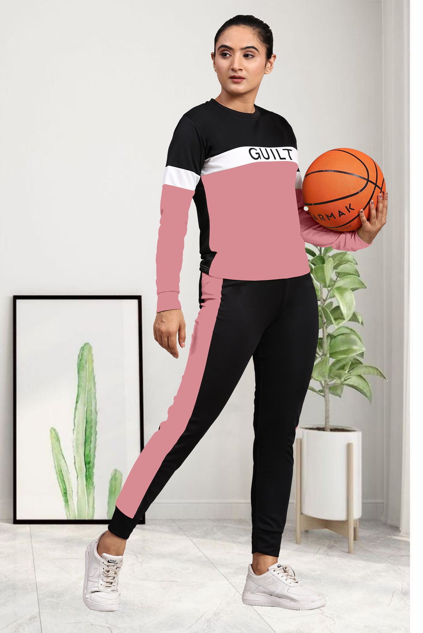 Peach Perfection: Guilt Women's Tracksuit – Embrace Effortless Elegance!