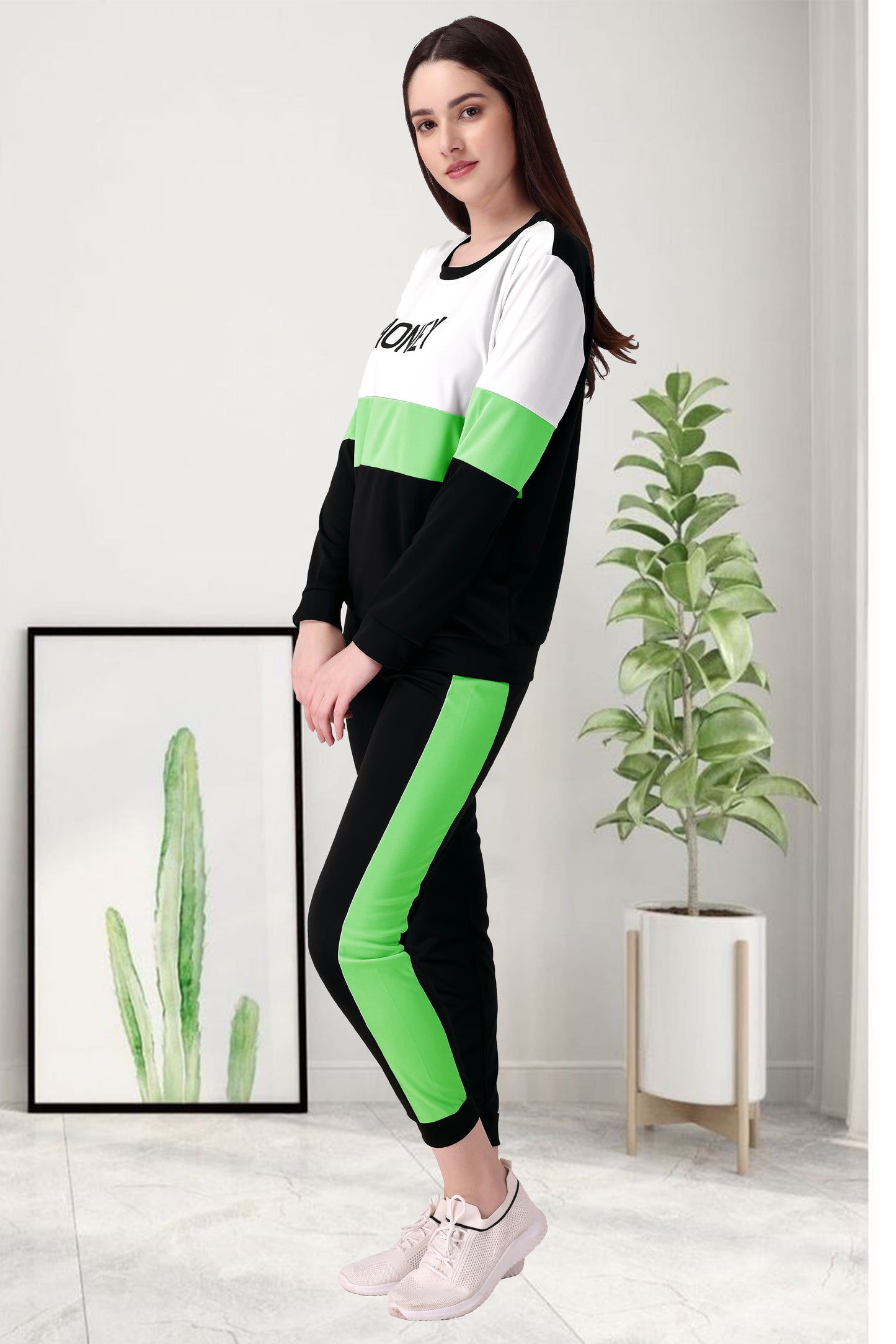 Honey Green Tracksuit for Women | Fresh & Stylish Activewear in Lush Green