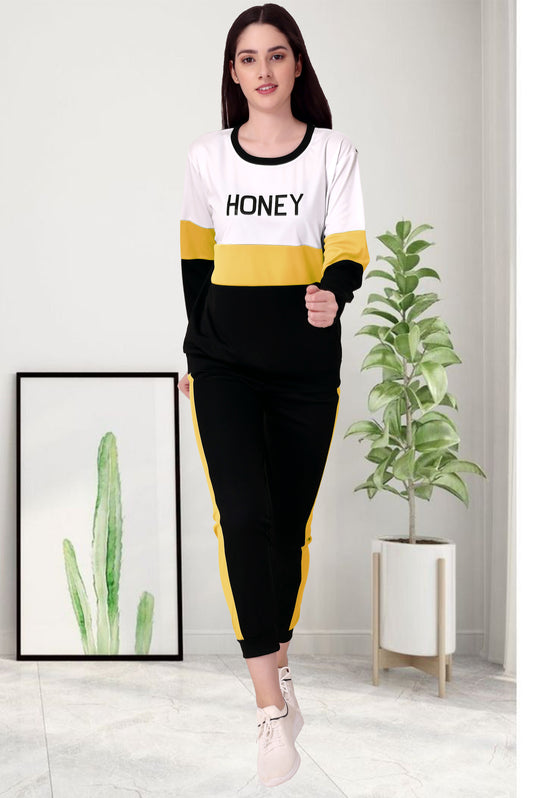 Honey Yellow Tracksuit for Women | Bright & Cheerful Activewear in Sunny Yellow