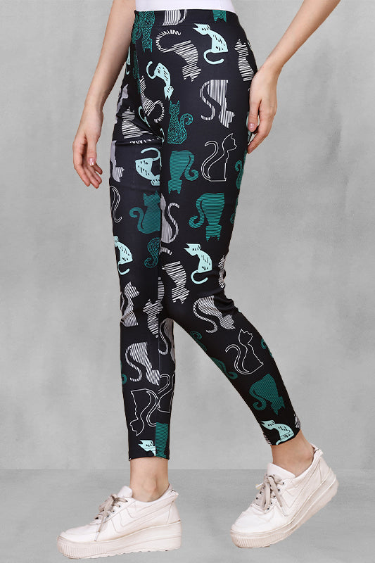 Lycra 4-Way Stretch Full Leggings: Move Freely with Ultimate Comfort