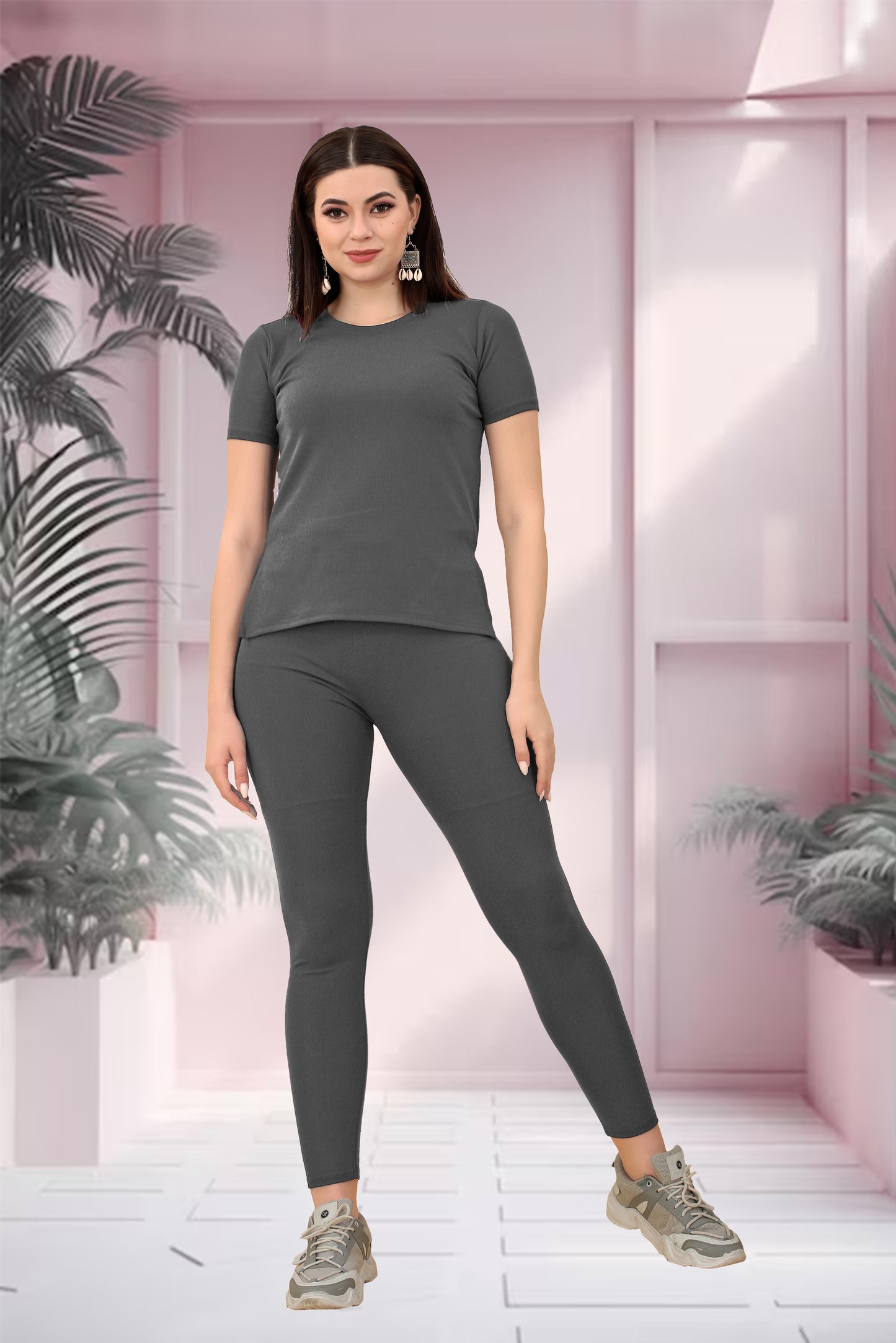 Modern Elegance: Mario Grey Women's Tracksuit - Effortless Style for Every Day!