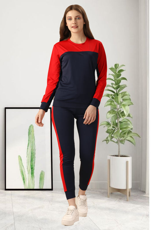 Model Red Tracksuit for Women | Bold & Trendy Activewear in Vibrant Red