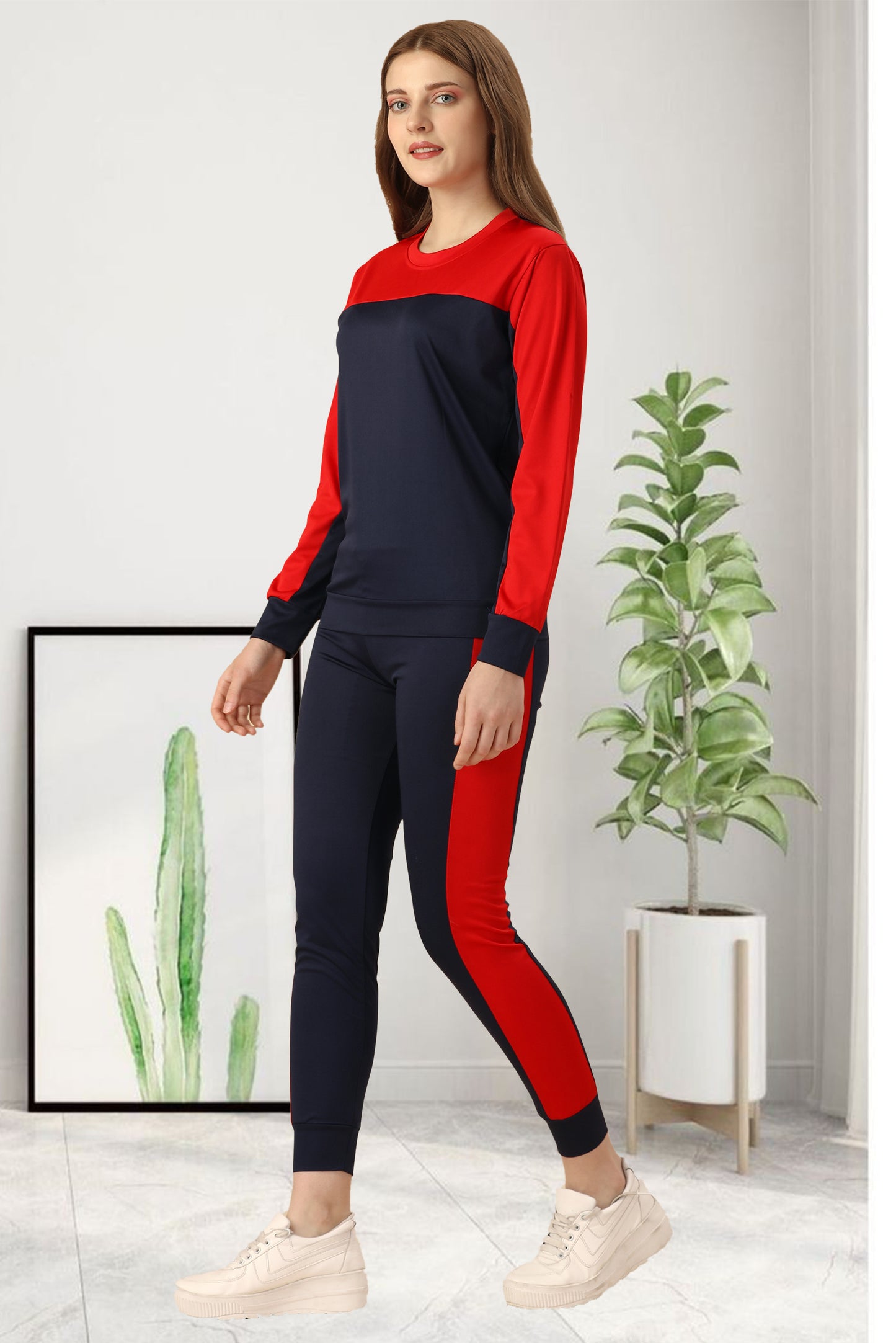 Model Red Tracksuit for Women | Bold & Trendy Activewear in Vibrant Red