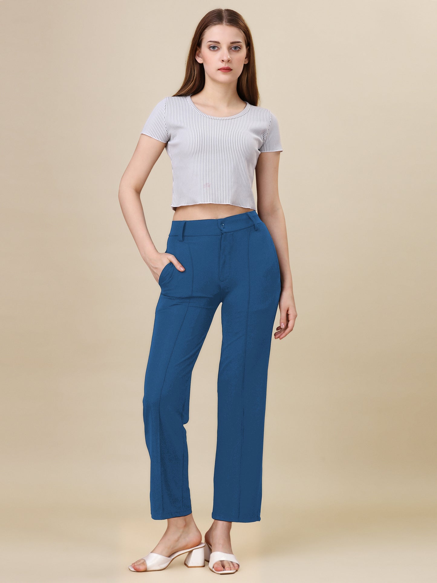 Airforce Blue Palazzo Pants: Effortless Elegance for Any Wardrobe