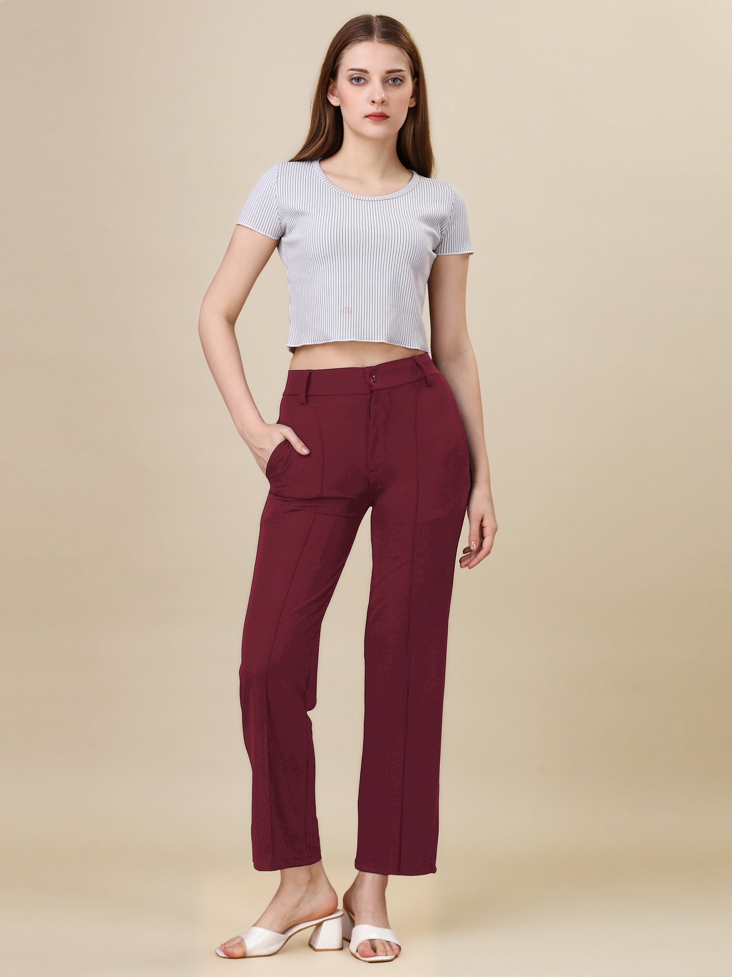 Stylish Maroon Palazzo Pants: Elevate Your Wardrobe with Chic Comfort