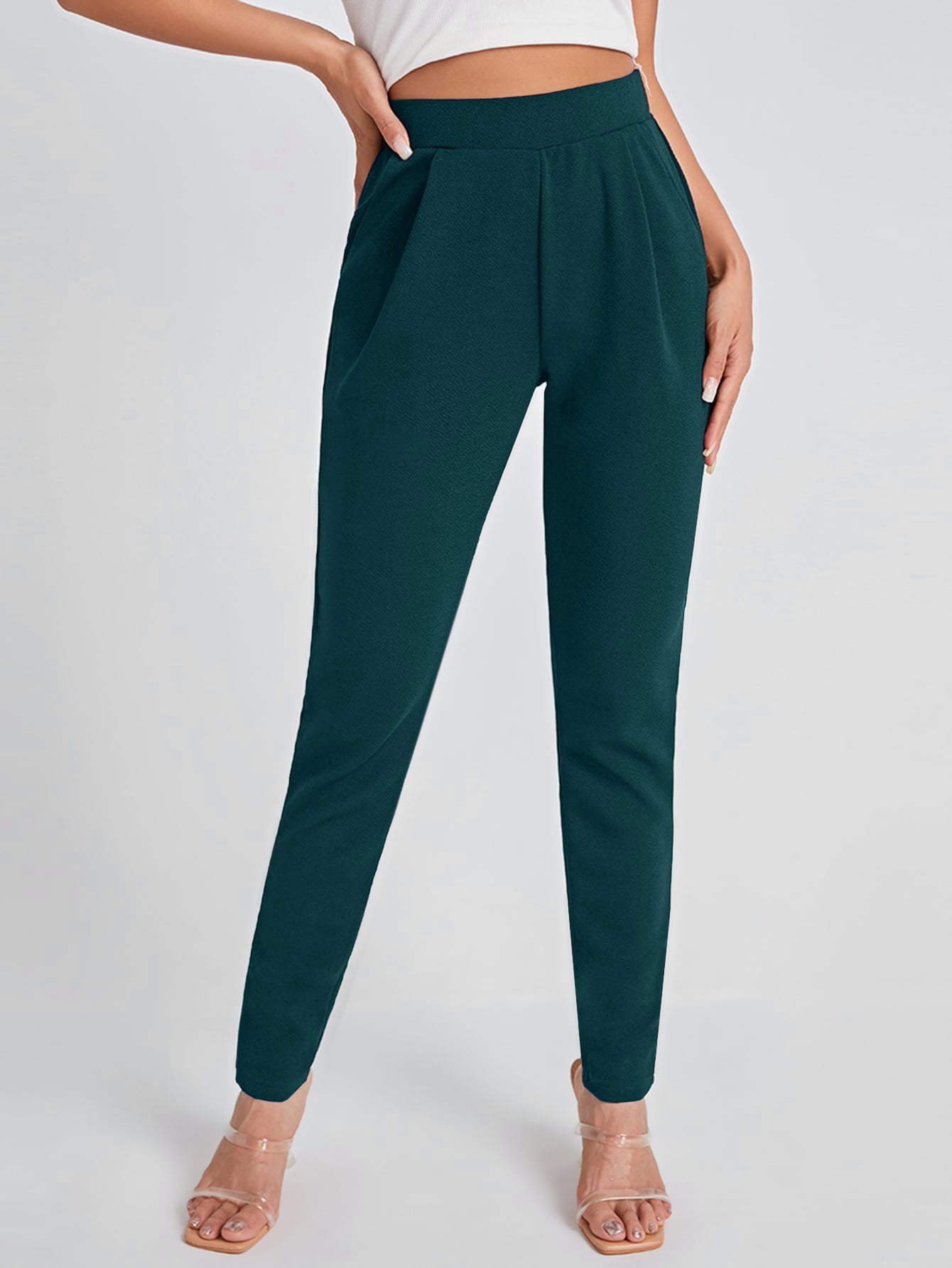 Plate Bottom Airforce Blue Palazzo Pants: Elegant Comfort for Versatile Wardrobe