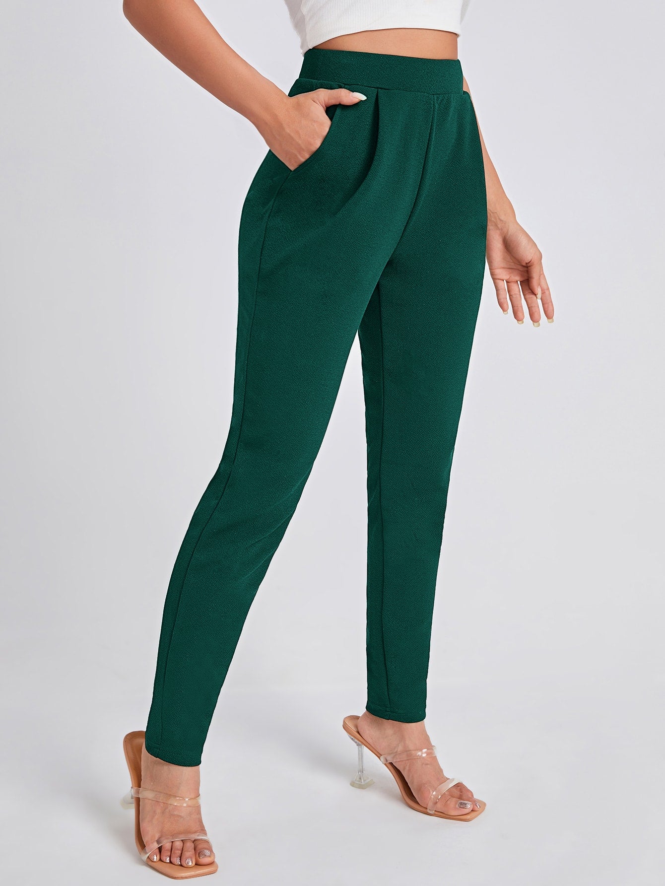 Plate Bottom Green Palazzo Pants: Effortless Style and Comfort for Modern Chic