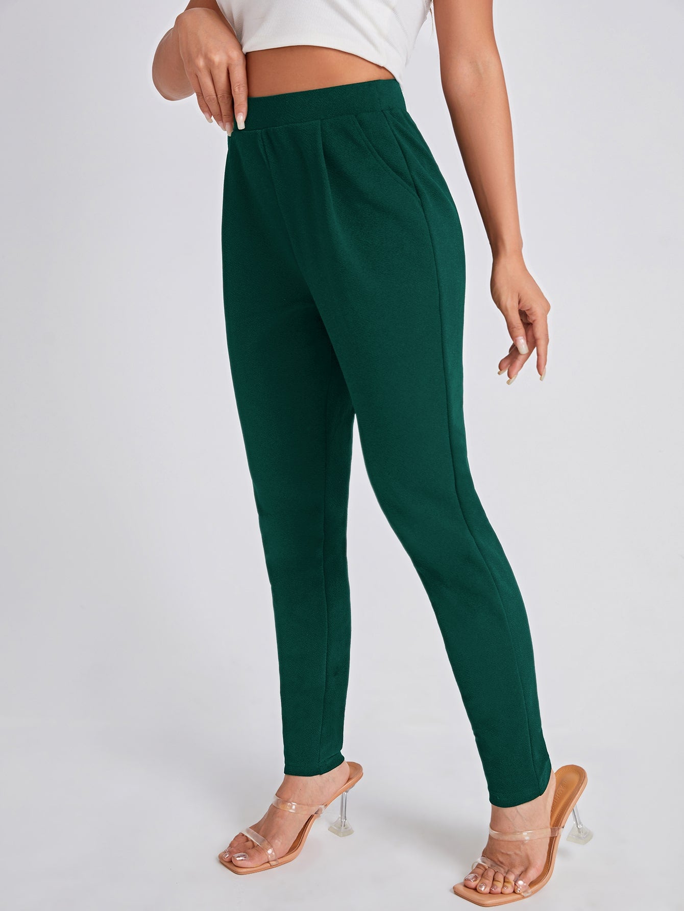 Plate Bottom Green Palazzo Pants: Effortless Style and Comfort for Modern Chic