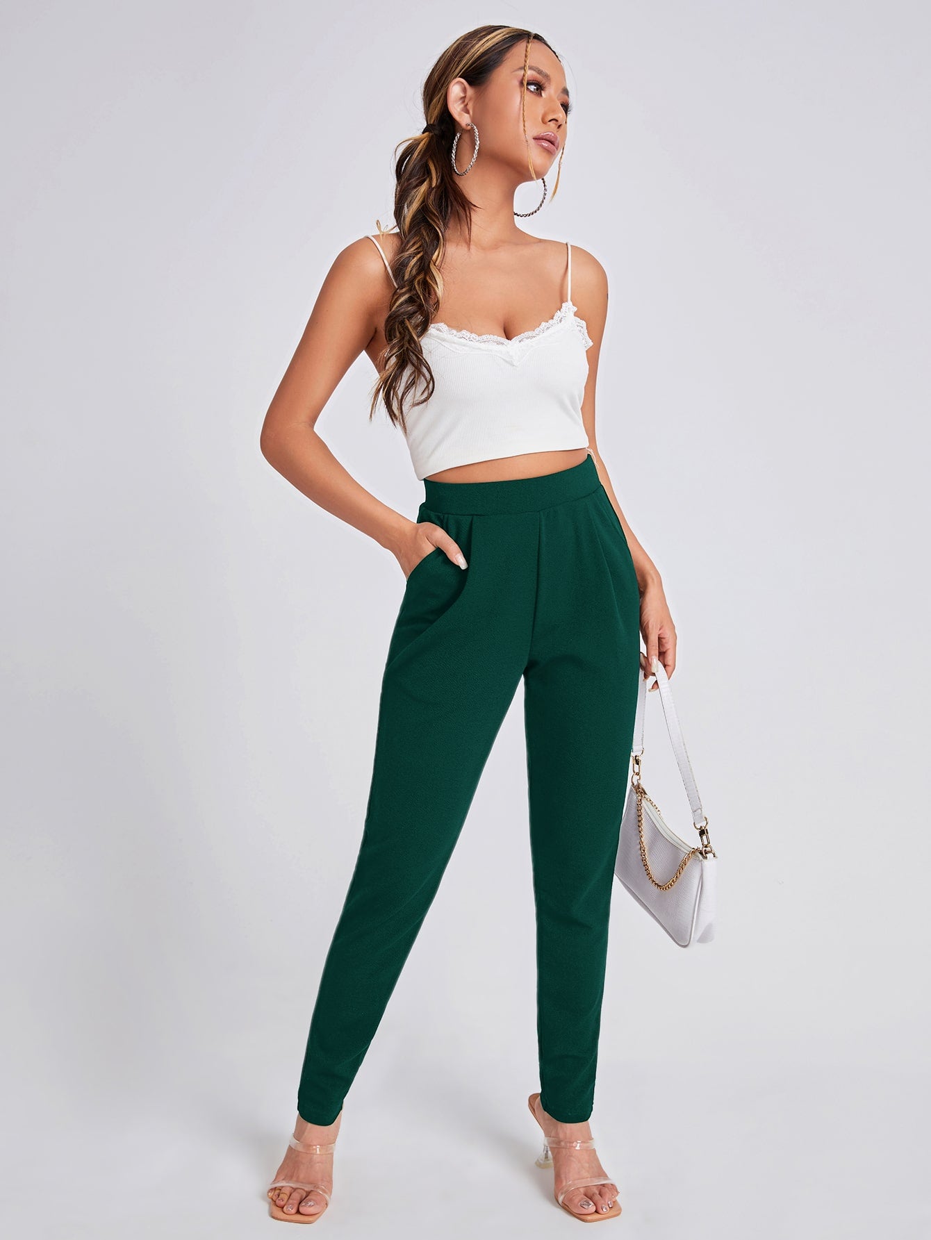 Plate Bottom Green Palazzo Pants: Effortless Style and Comfort for Modern Chic