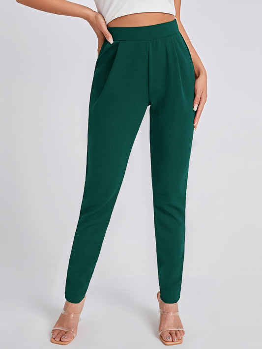 Plate Bottom Green Palazzo Pants: Effortless Style and Comfort for Modern Chic