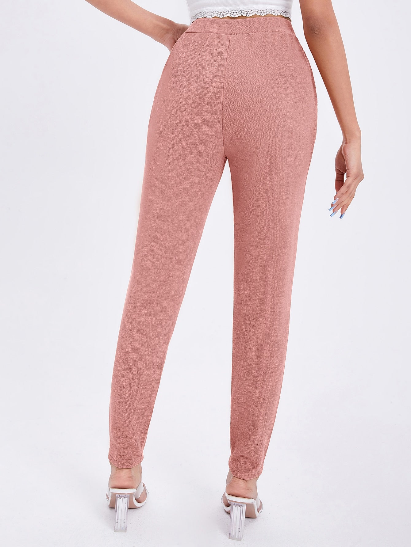 Plate Bottom Peach Palazzo Pants: Effortless Elegance with a Modern Twist
