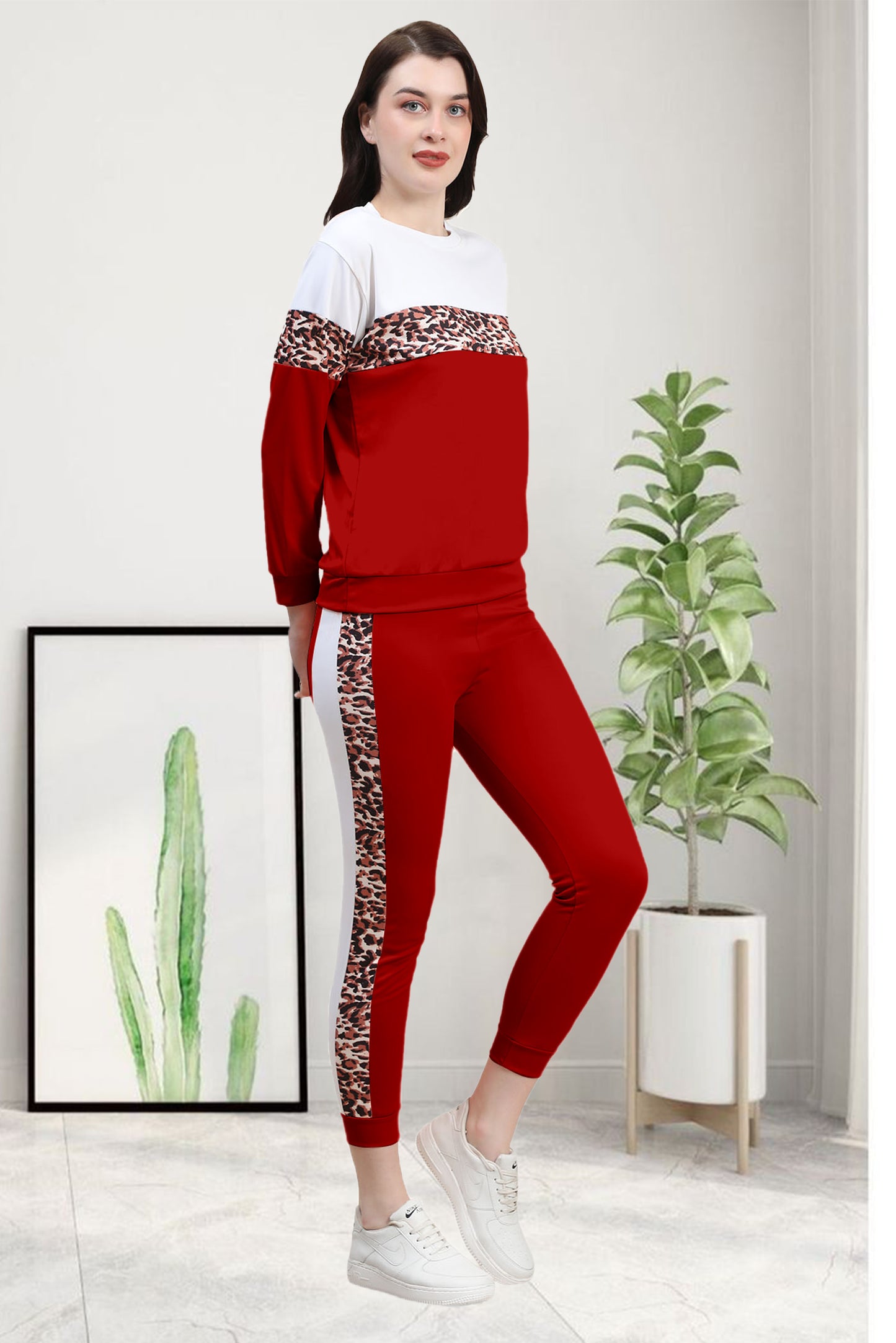 T1 Maroon Tracksuit for Women | Stylish & Comfortable Activewear in Rich Maroon