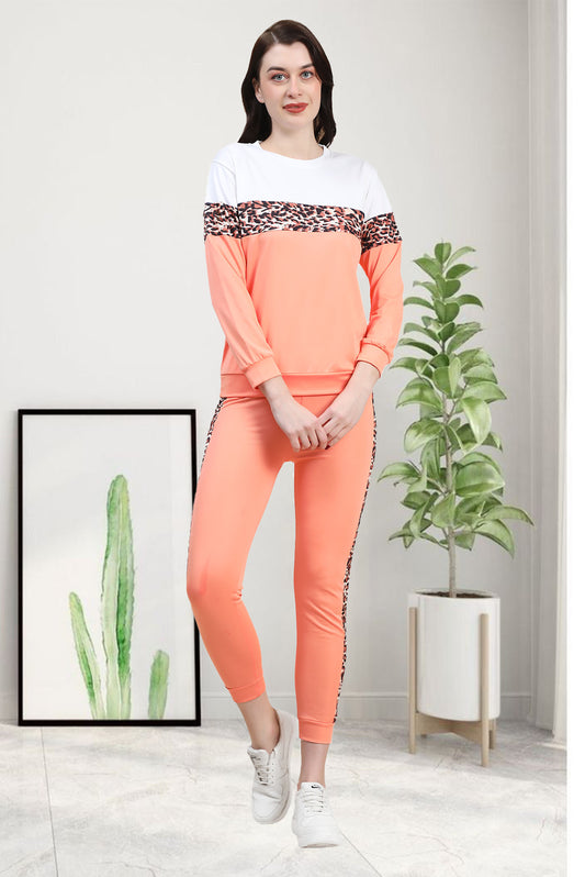 T1 Peach Tracksuit for Women | Elegant & Comfortable Activewear in Soft Peach