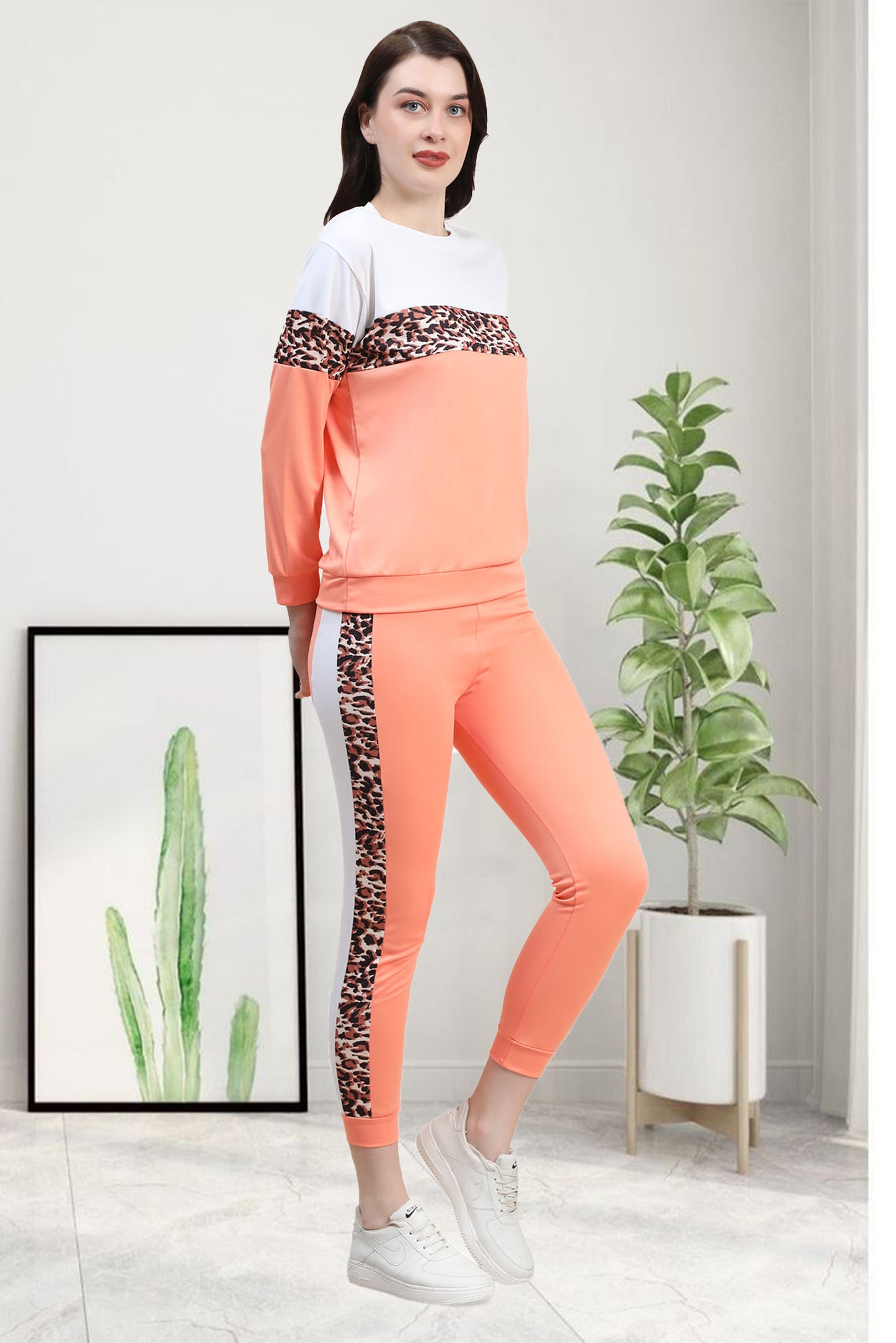 T1 Peach Tracksuit for Women | Elegant & Comfortable Activewear in Soft Peach