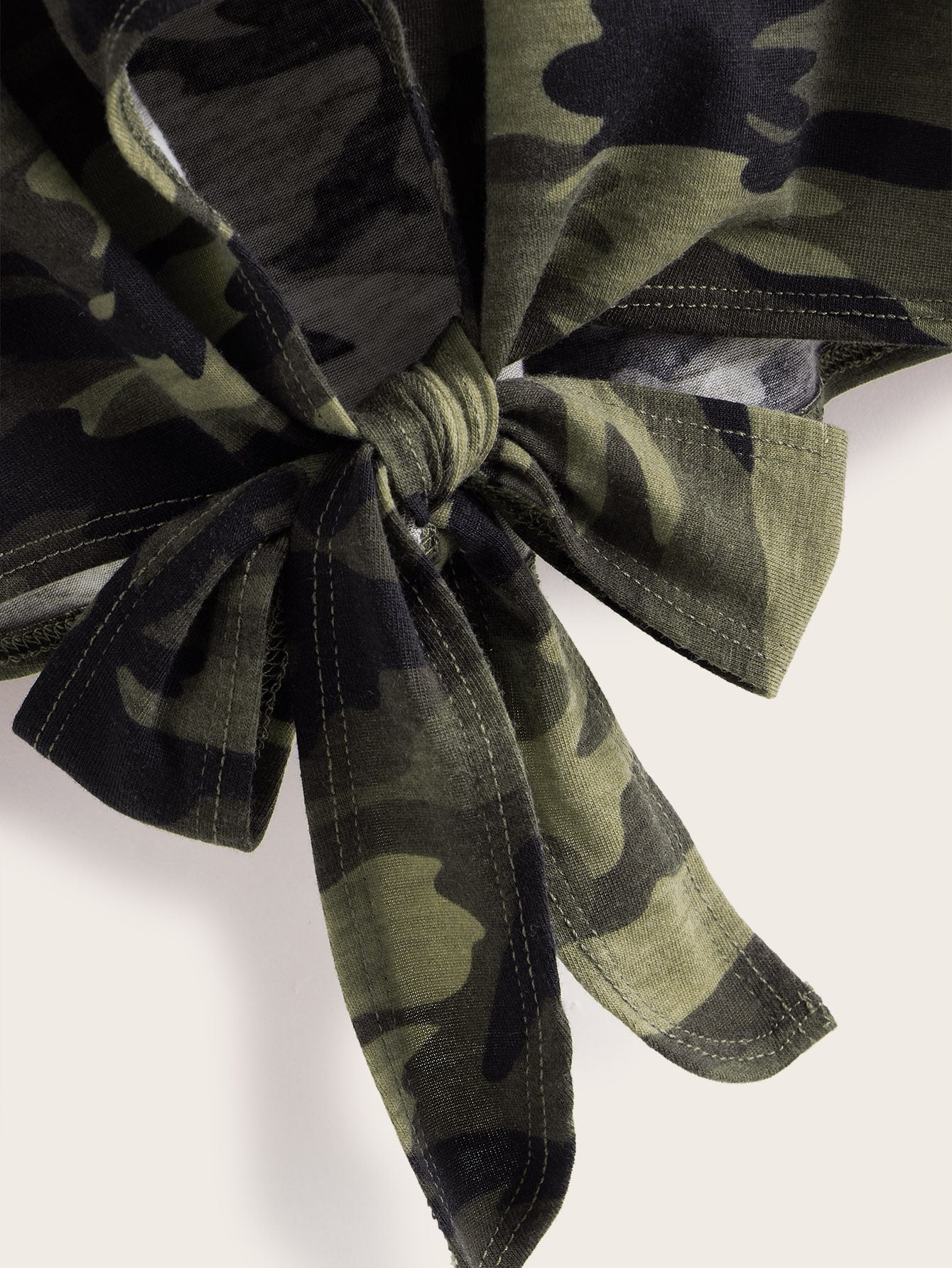 Army Print Half Sleeve Tops: Casual Cool with Military-Inspired Style