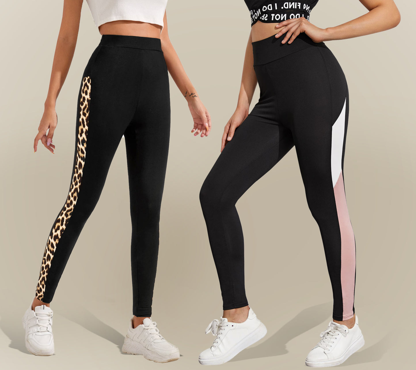 Women Cotton Lycra Leggings Pack of 2