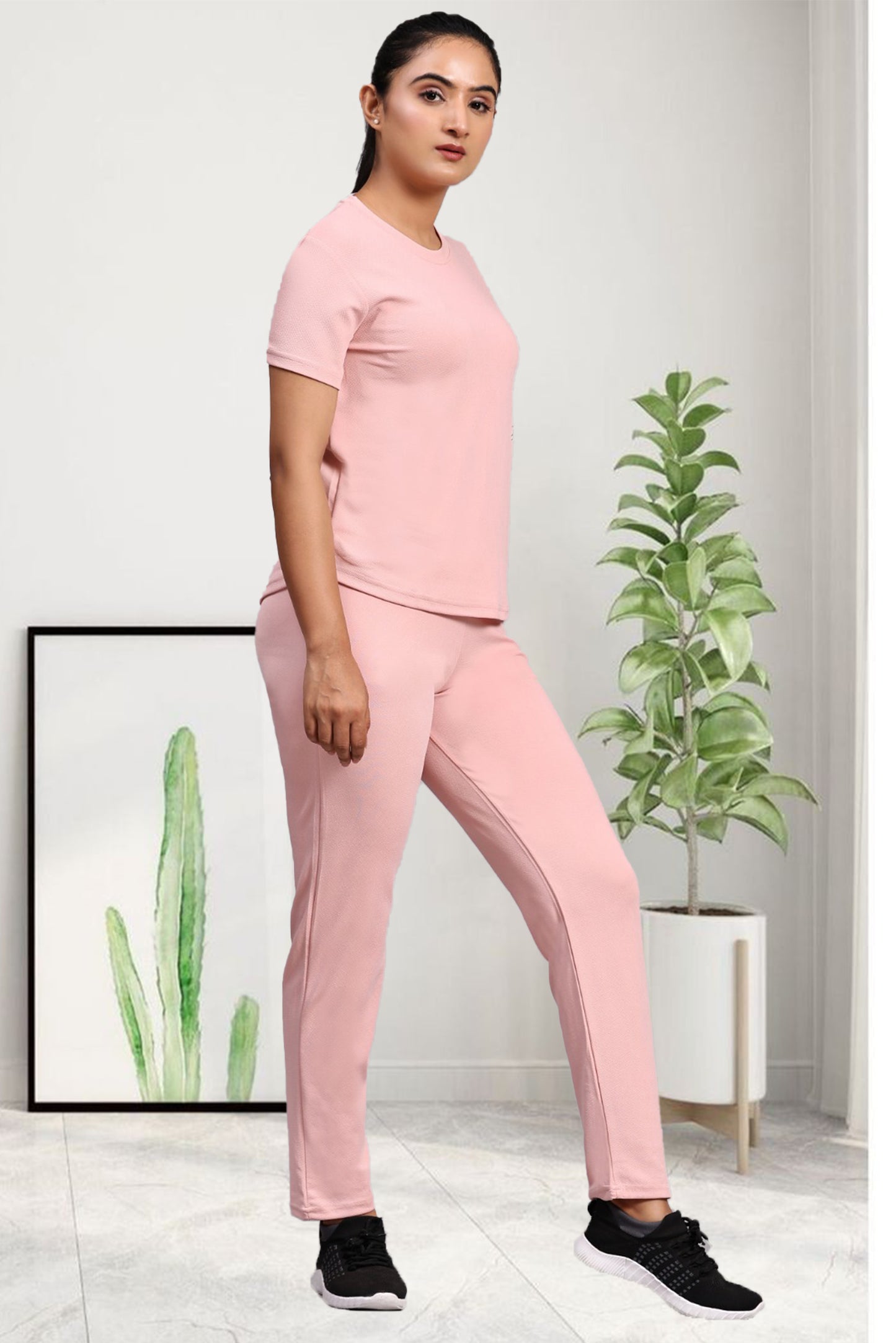 Side Cat Pink Tracksuit for Women | Chic & Comfortable Activewear in Vibrant Pink