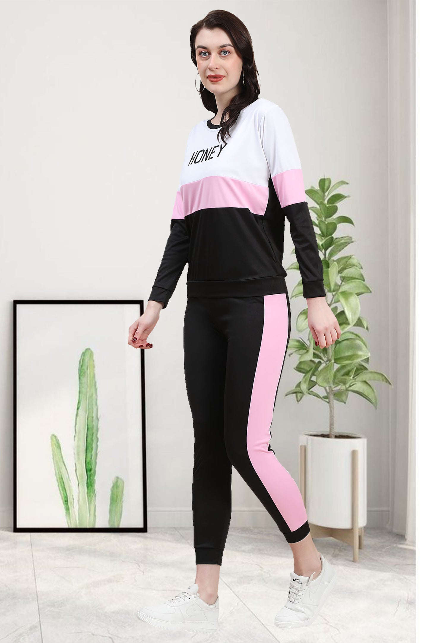 Honey Pink Tracksuit for Women | Sweet & Stylish Activewear in Soft Pink