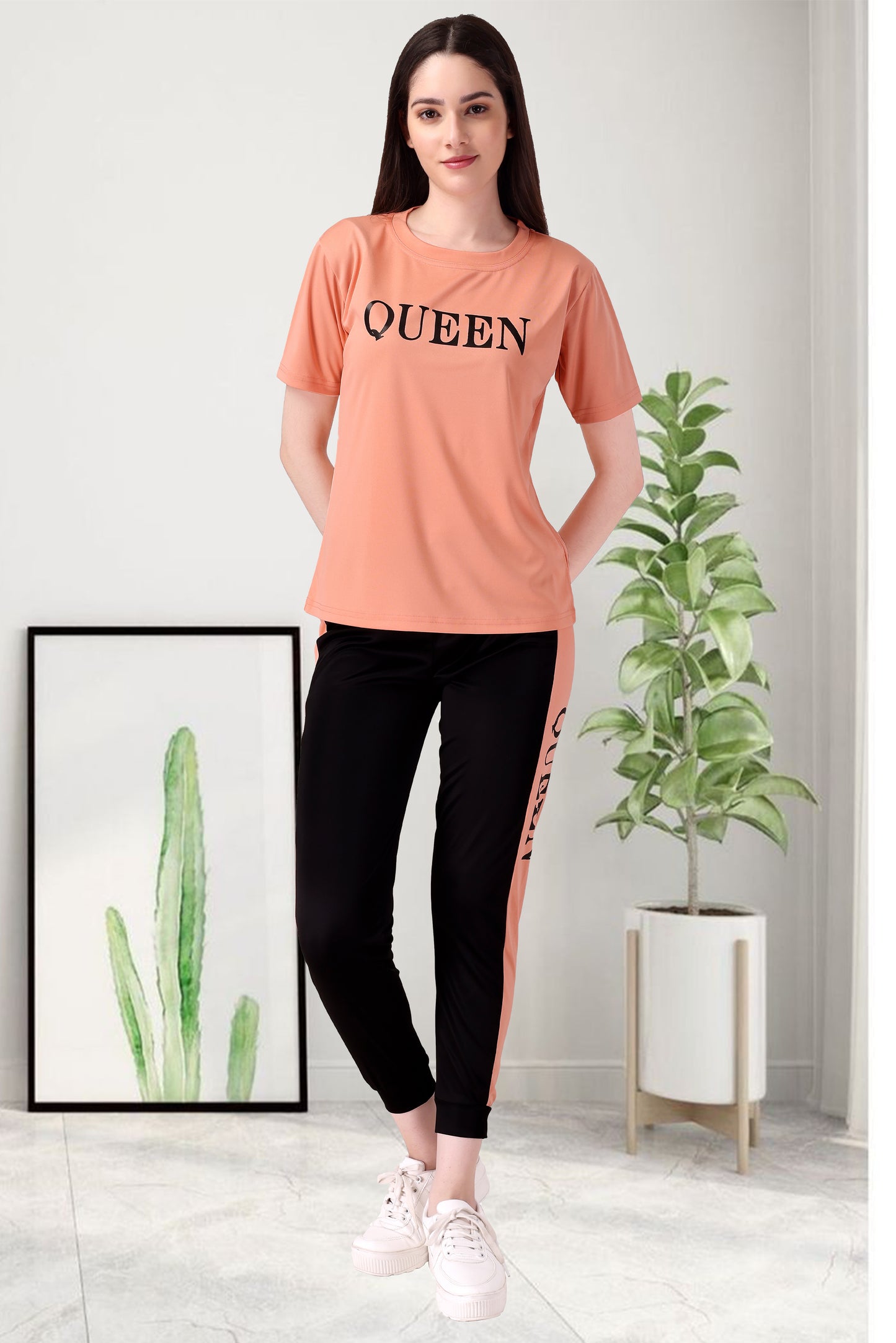 Queen Pink Tracksuit for Women | Chic & Stylish Activewear in Elegant Pink