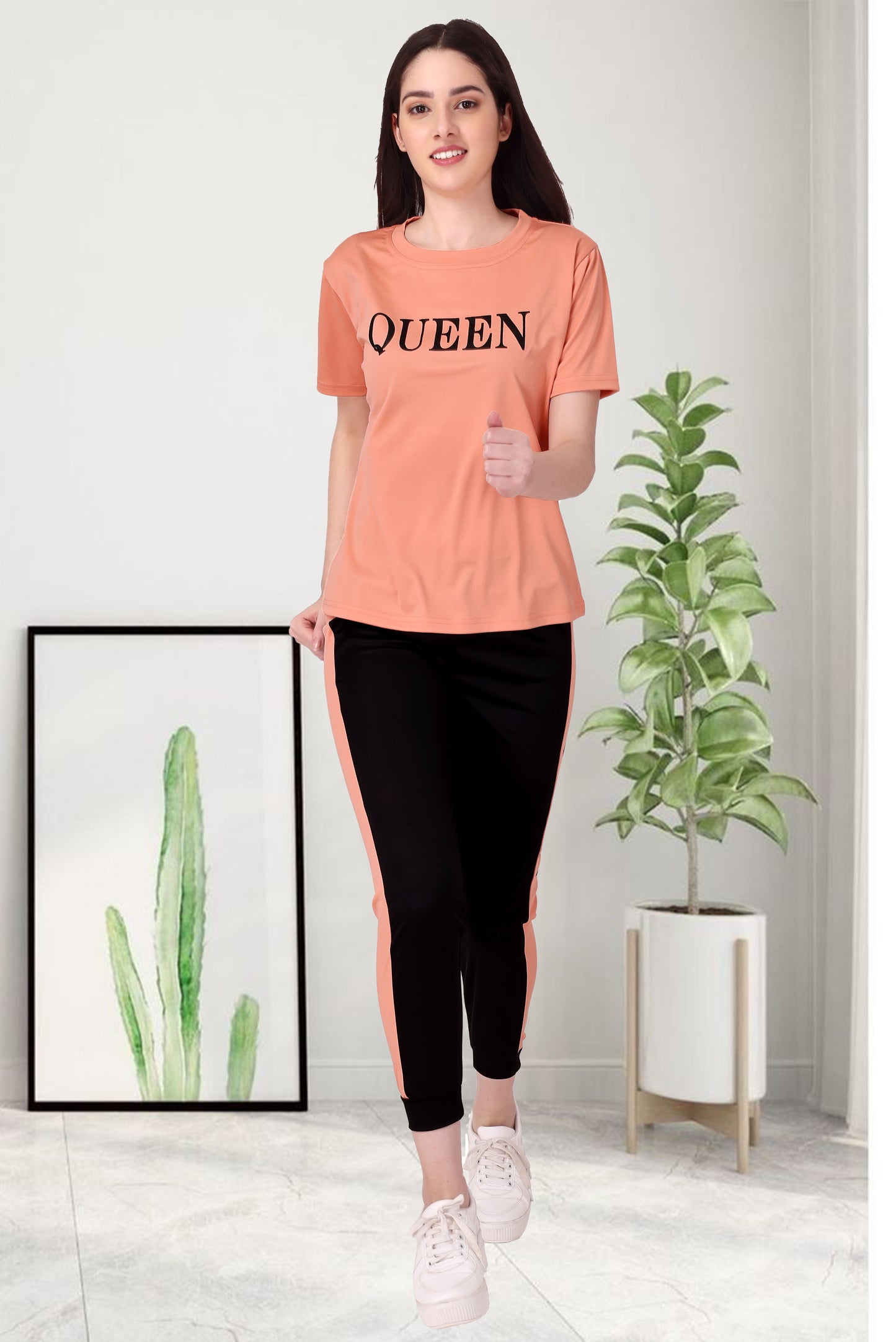 Queen Pink Tracksuit for Women | Chic & Stylish Activewear in Elegant Pink