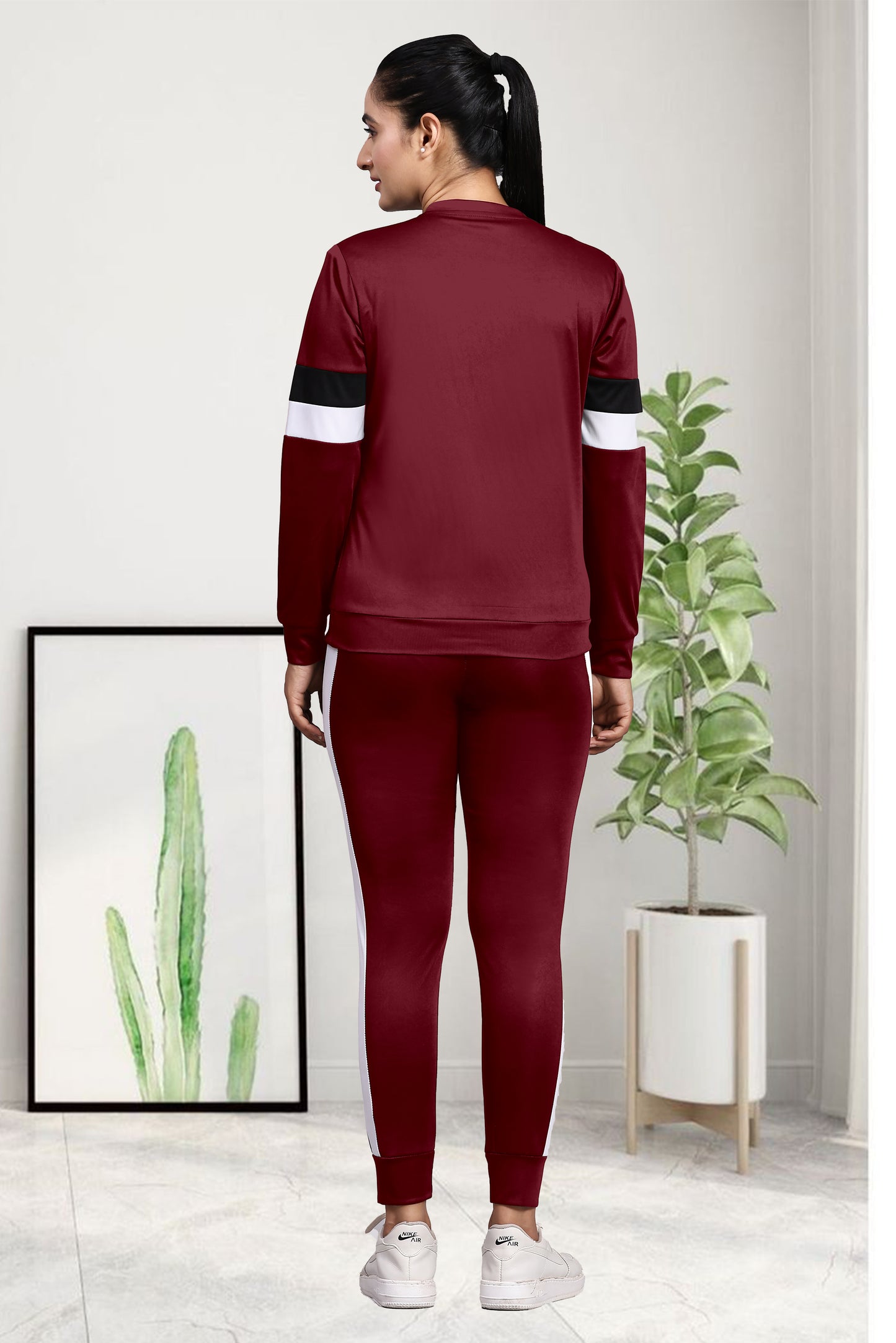 Zara Full Maroon Tracksuit for Women | Luxe & Cozy Activewear in Rich Maroon